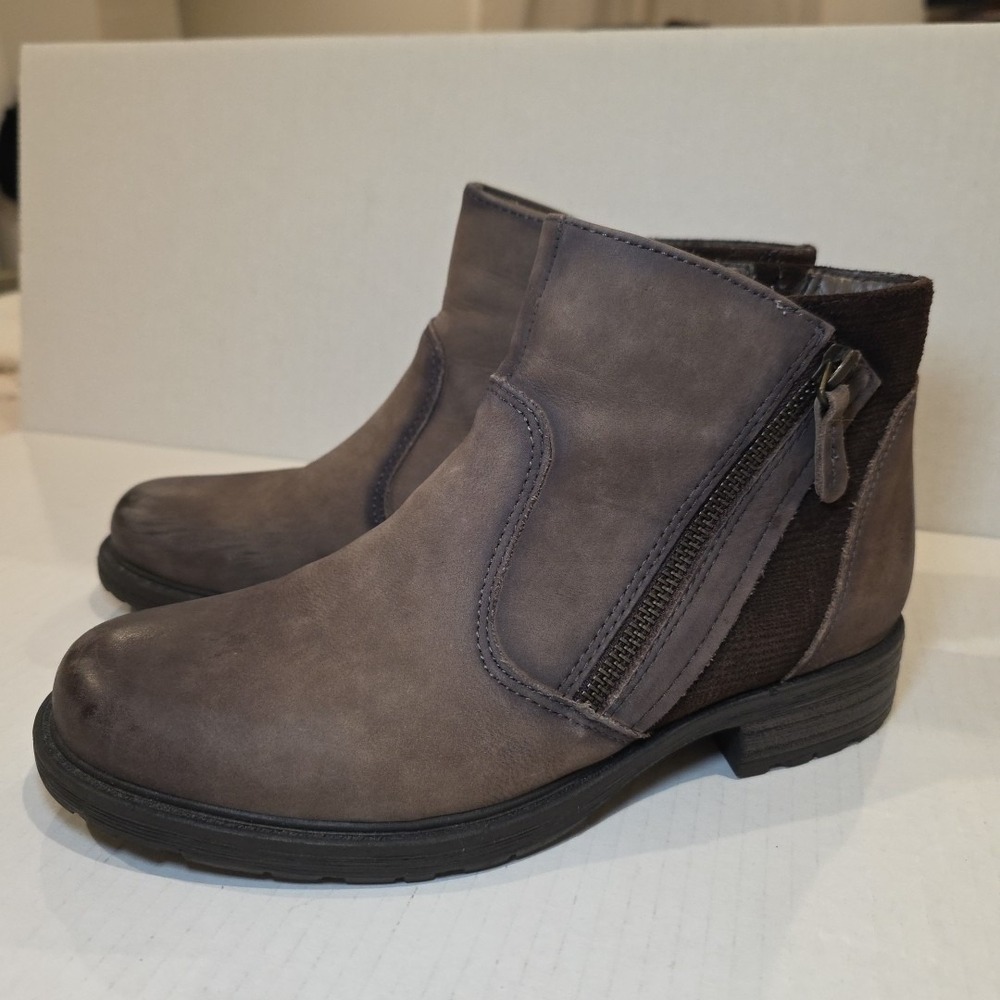 Earth Origins Jordan Stone Ankle Boots Zip Leather Women's 8.5 Booties